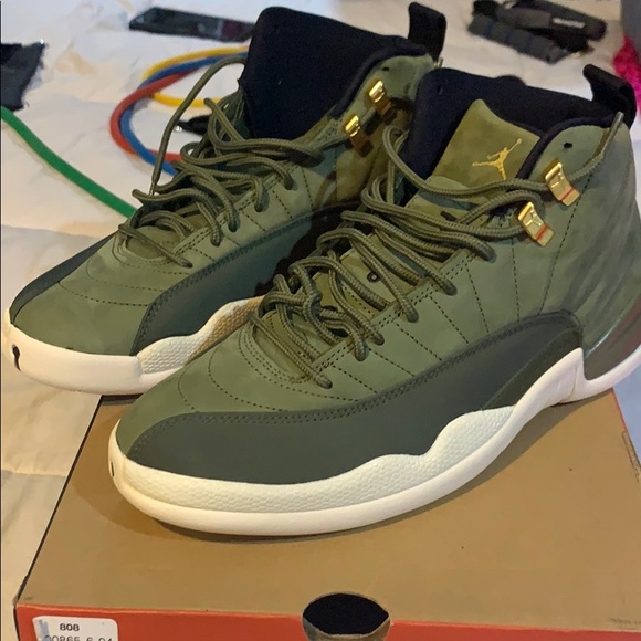 jordan 12 green suede